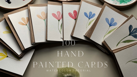 100 Floral Watercolor Cards