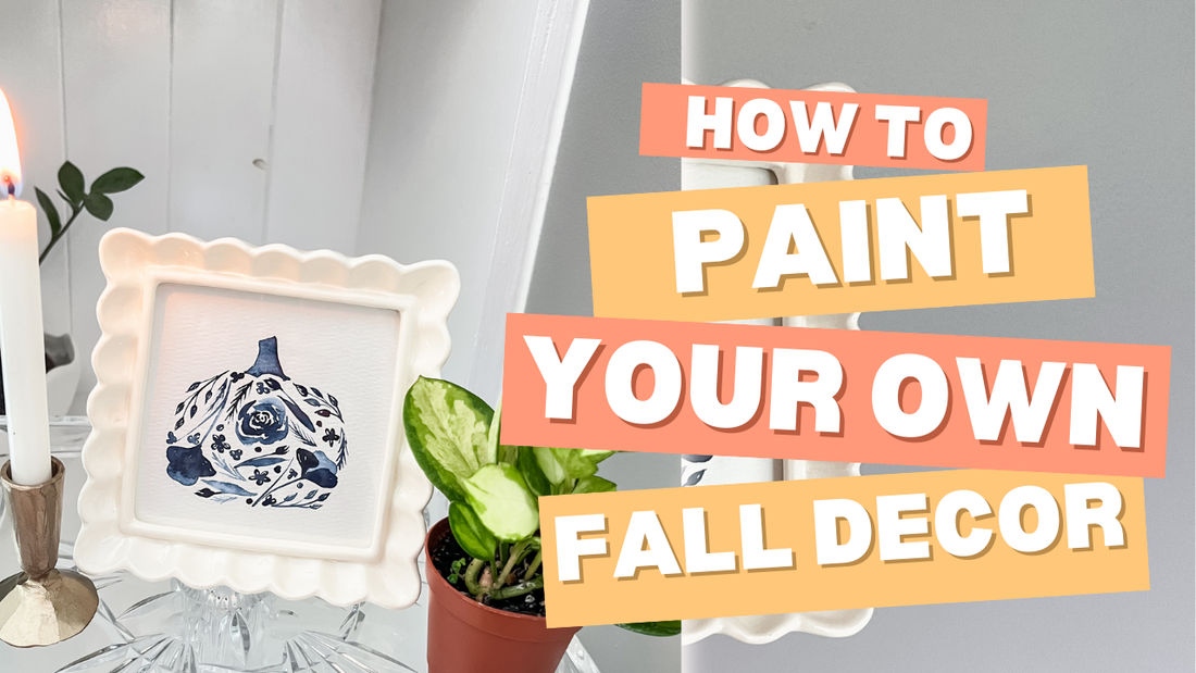 Floral Watercolor Pumpkin