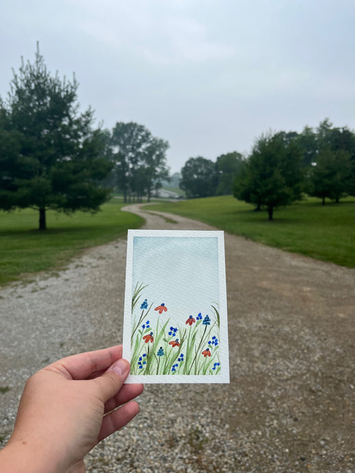 Summer Wildflower Watercolor Card Tutorial