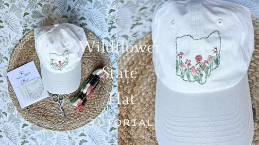 Wildflower State Hat w/ Stick +Stitch Sticker