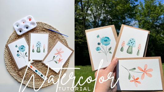 Watercolor Kit Tutorial {Copper + Coral + Turquoise + Sap Green}