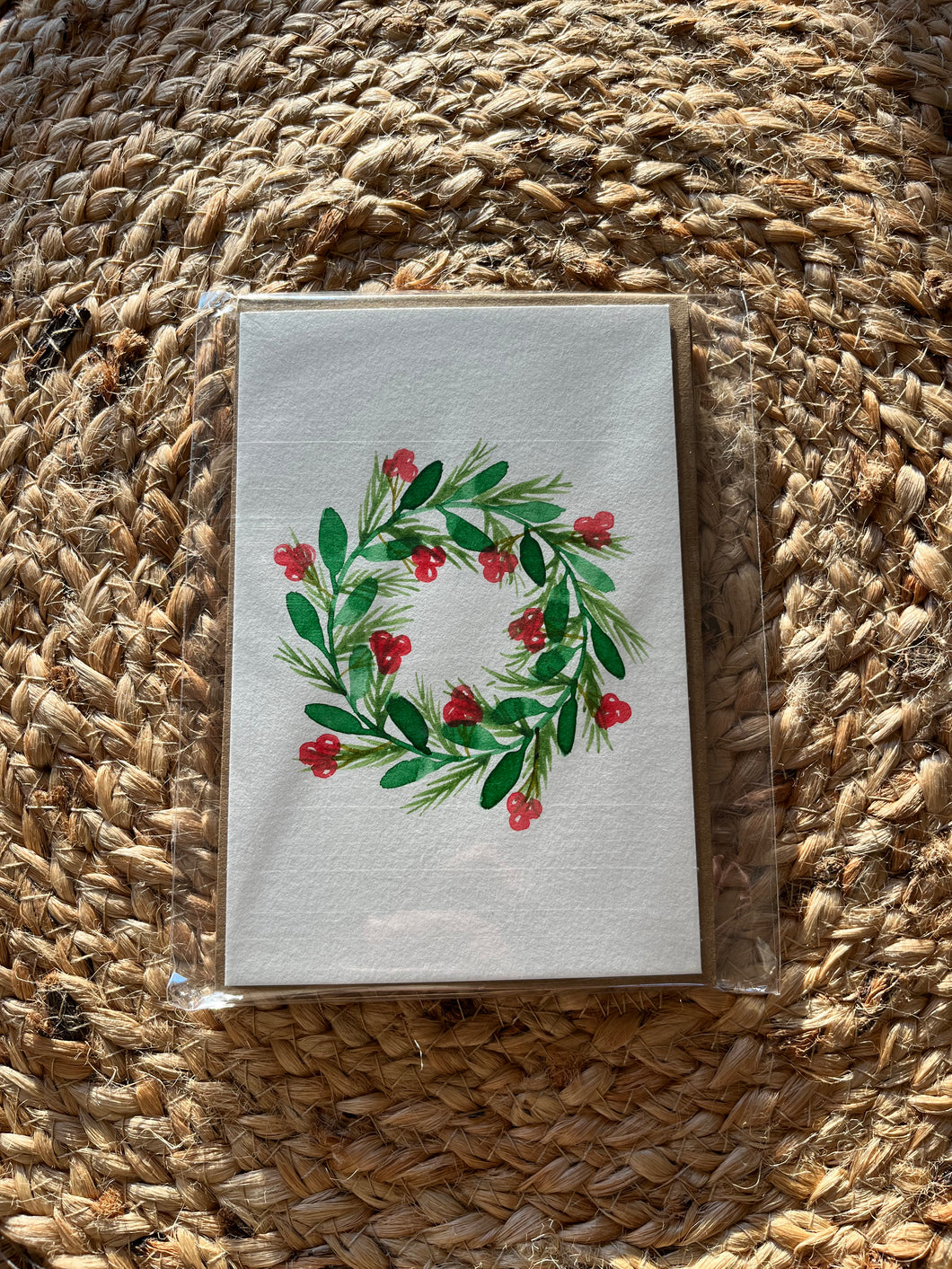 Wreath Watercolor Notecards 5 Pack - Hand Painted