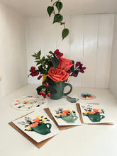 Autumn Watercolor Workshop {Floral Arrangements in Coffee Mugs}