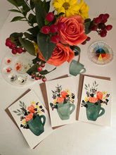 Autumn Watercolor Workshop {Floral Arrangements in Coffee Mugs}
